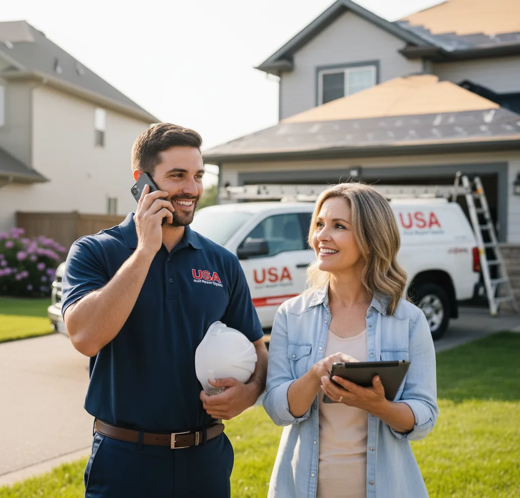 USA Roof Repair Experts customer support in Allouez